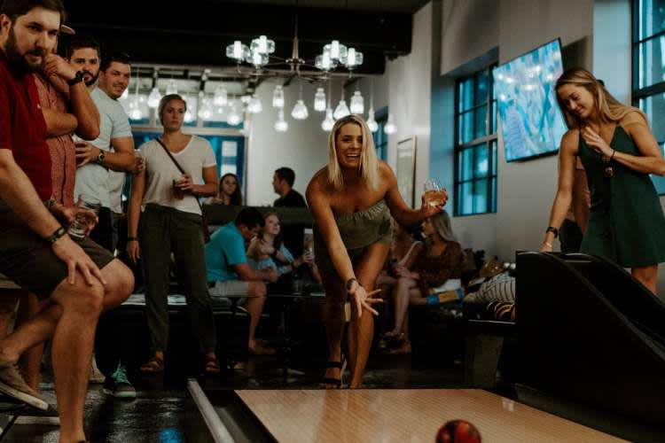 going bowling with friends is one of the best 40th birthday party ideas