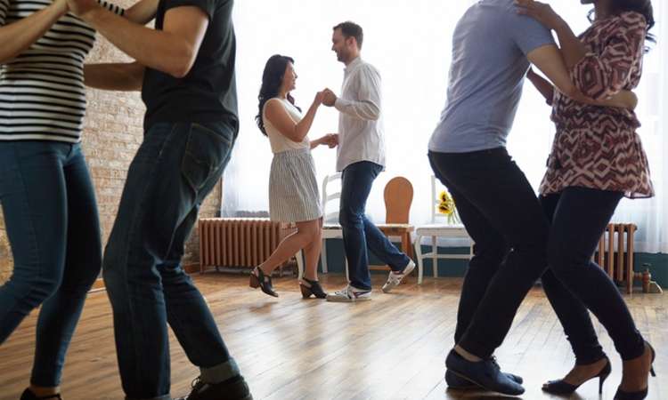 couples ballroom dancing