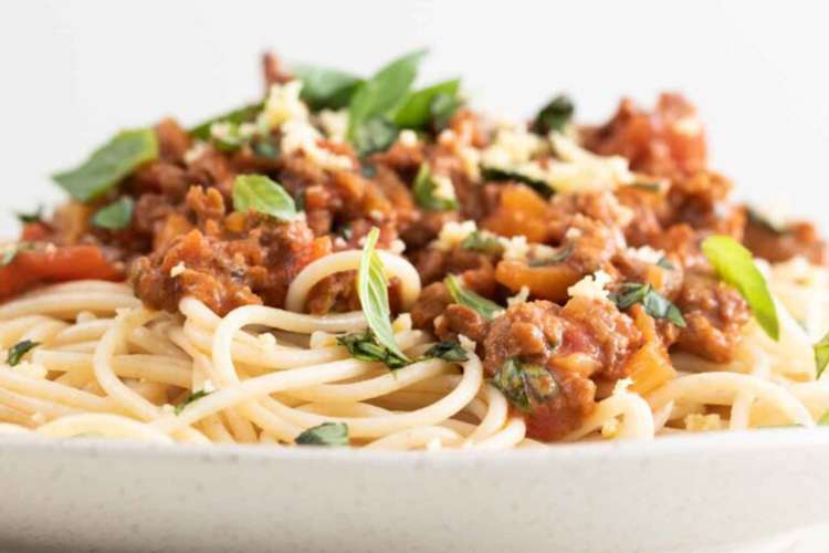 vegan bolognese is a rich and hearty vegan pasta sauce