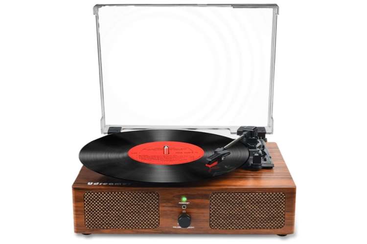 a bluetooth record player is a cute graduation gift idea