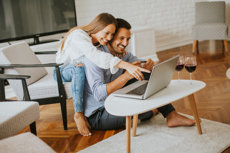 a virtual wine tasting is a romantic date idea