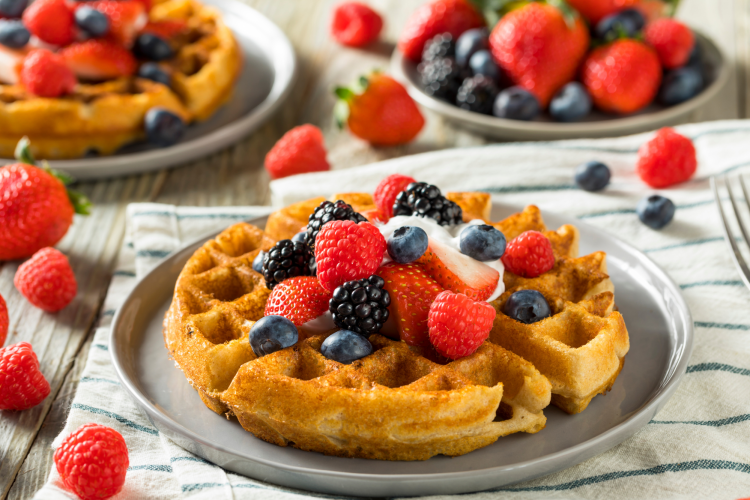 waffles with berries