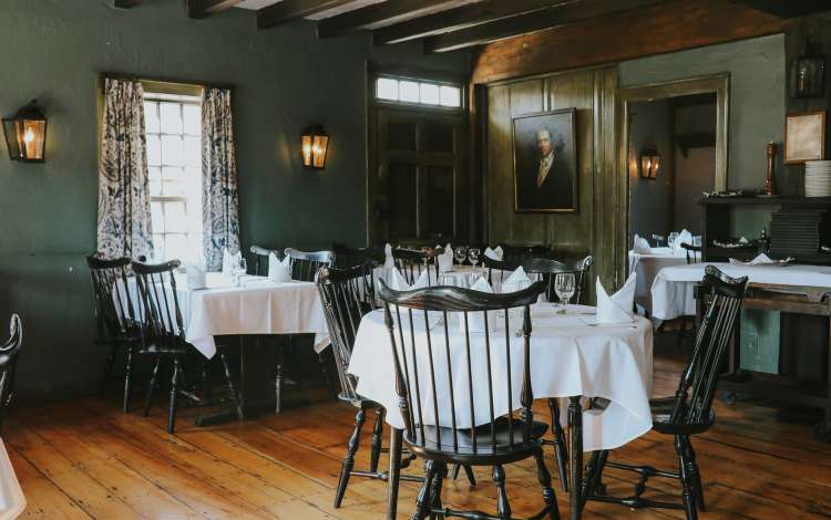 the white horse tavern in rhode island is one of the most warm and cozy restaurants in the u.s.