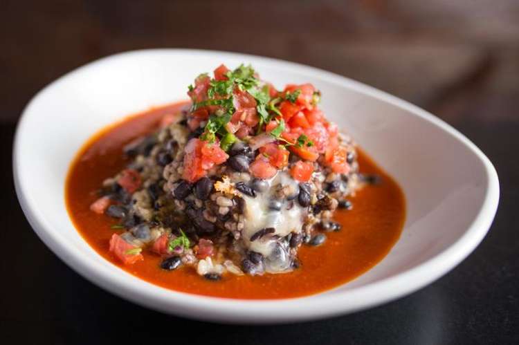 rice and black beans at handlebar chicago