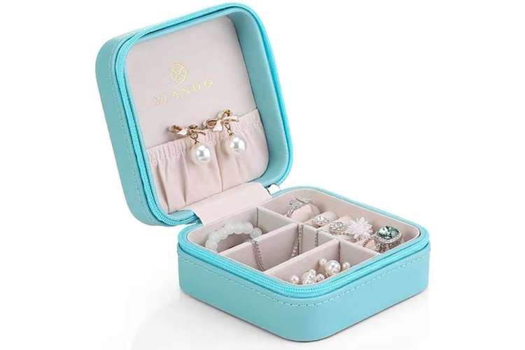 a travel jewelry case is a fun christmas gift for girlfriends