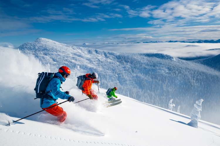 snow skiing down the slopes for 40th birthday party idea