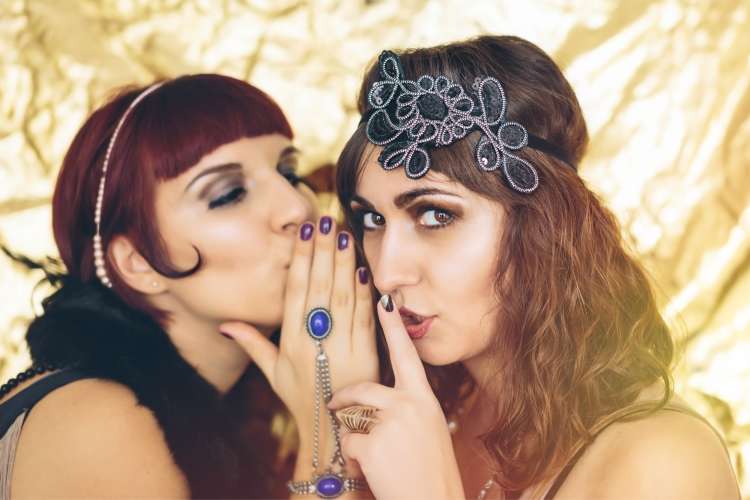 two women in 1920s flapper attire