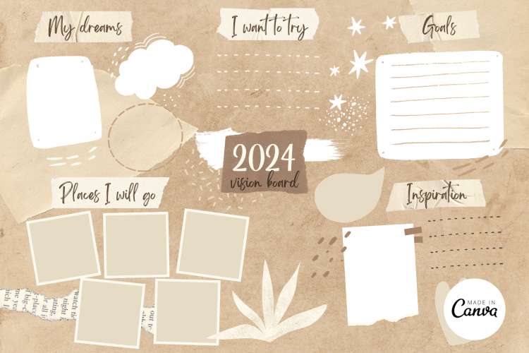 26 Vision Board Templates [Free & Printable for 2024]  Free vision board  template, Vision board template, Vision board examples