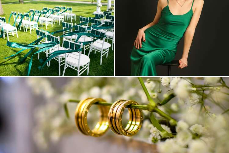 Emerald Green & Gold is a beautiful spring wedding color combination