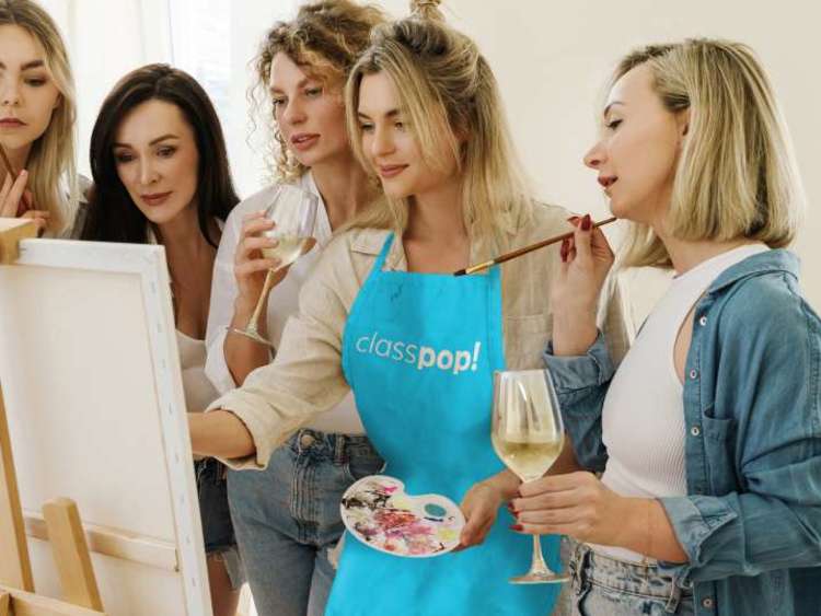 Galentine Party DIY Sip and Paint Girls Night