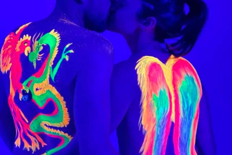 21 Love Neon ideas  body painting, neon, body art painting