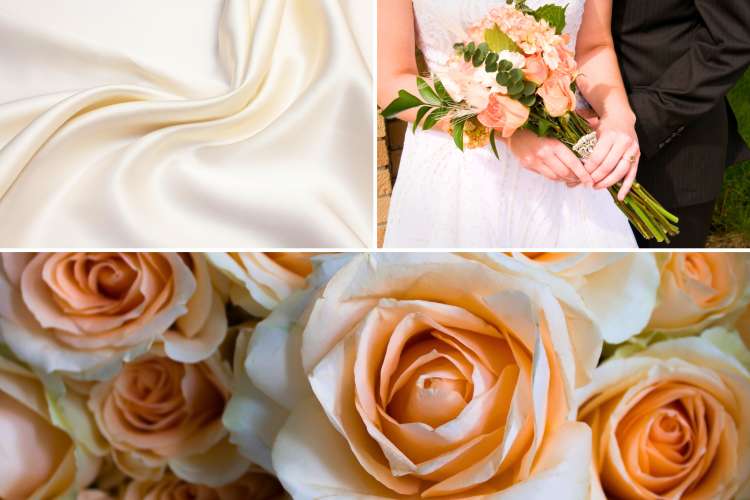 Ivory & Soft Peach is a fun spring wedding color combination.