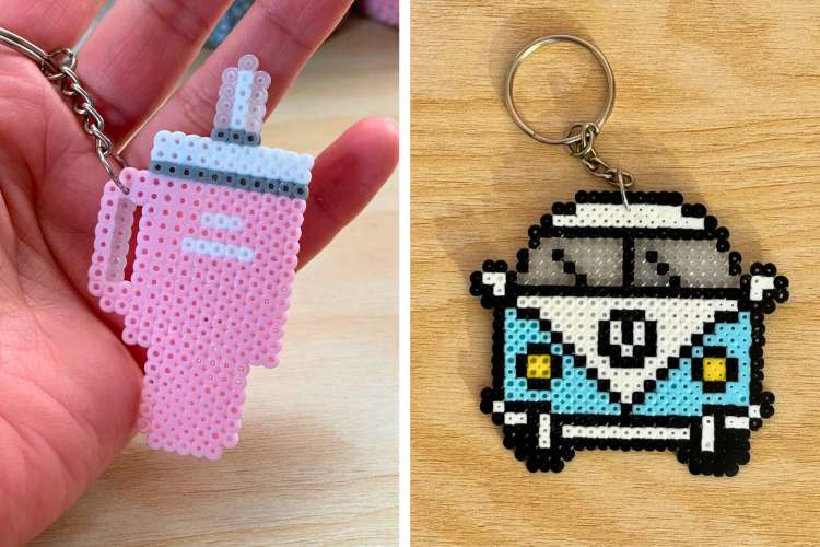 Perler bead keychain ideas new arrivals