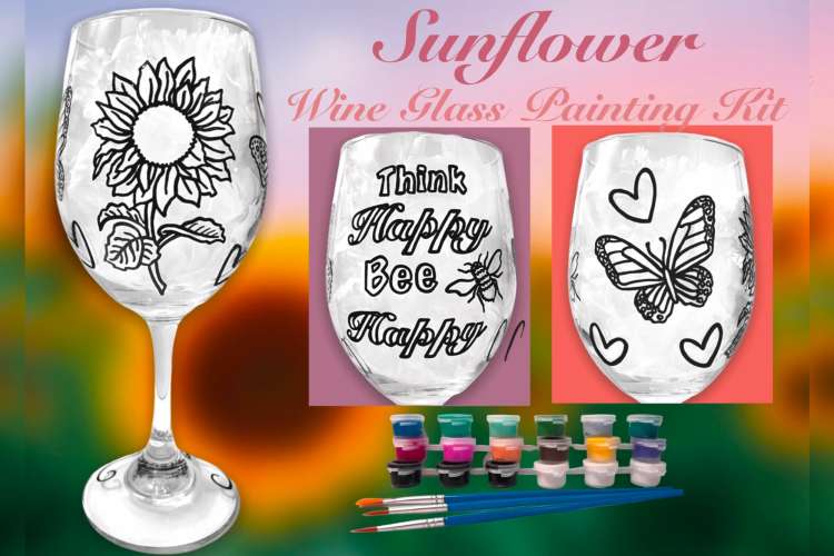 Christmas Lights Wine Glasses | Set of Two | Hand Painted Personalized Gifts