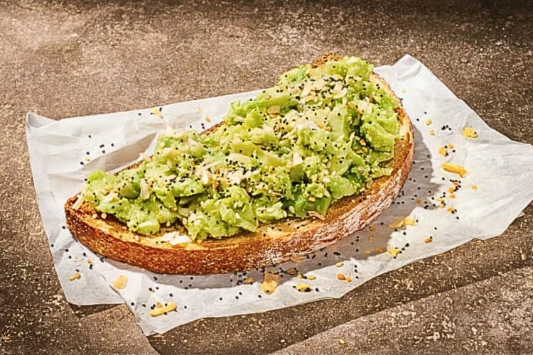 Classic avocado on toast healthy breakfast at Panera