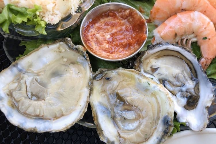 A.W. Shucks Cocktail & Oyster Bar Carmel fresh oysters and seafood platter