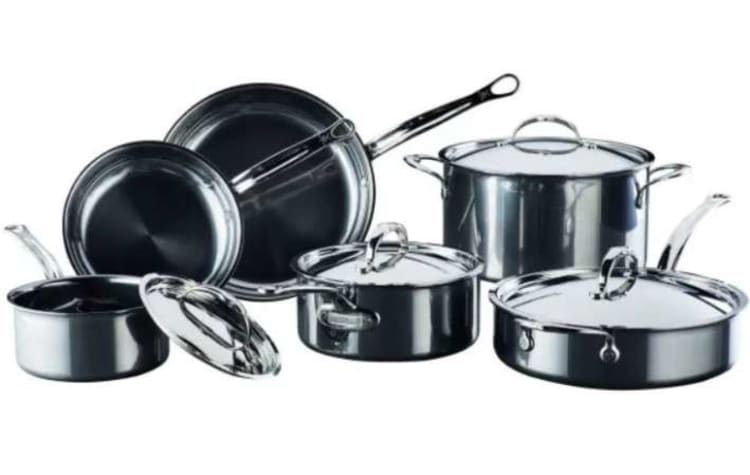 Hestan NanoBond Titanium Stainless Steel Essential Cookware Set, 10-Pc 