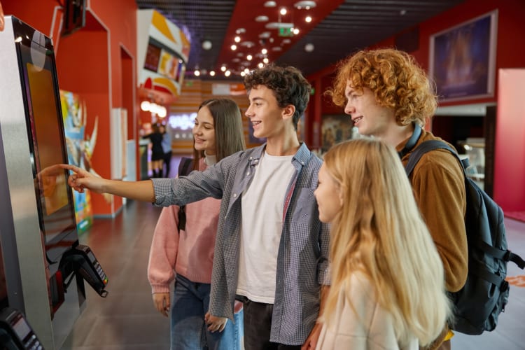 Teens shopping