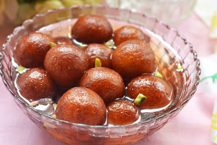 rose scented gulab jamun is one of the most popular asian desserts