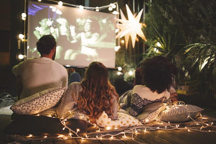 An outside movie theatre is a great summer 17th birthday idea.