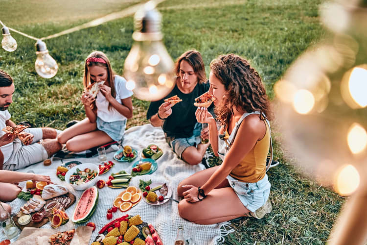A picnic in the park is a genius 18th birthday idea.