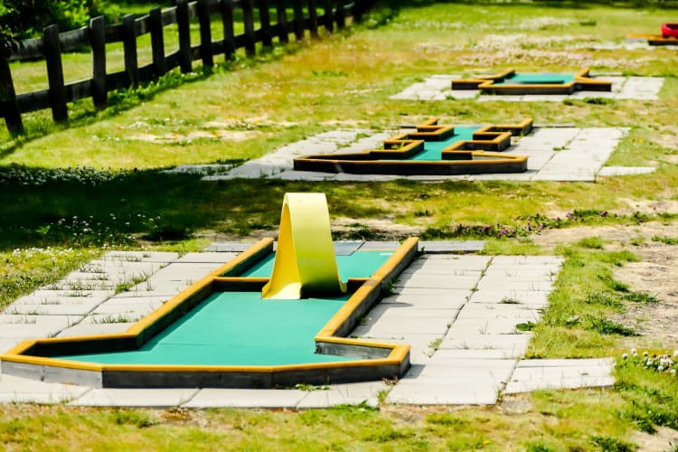 A mini golf course.
