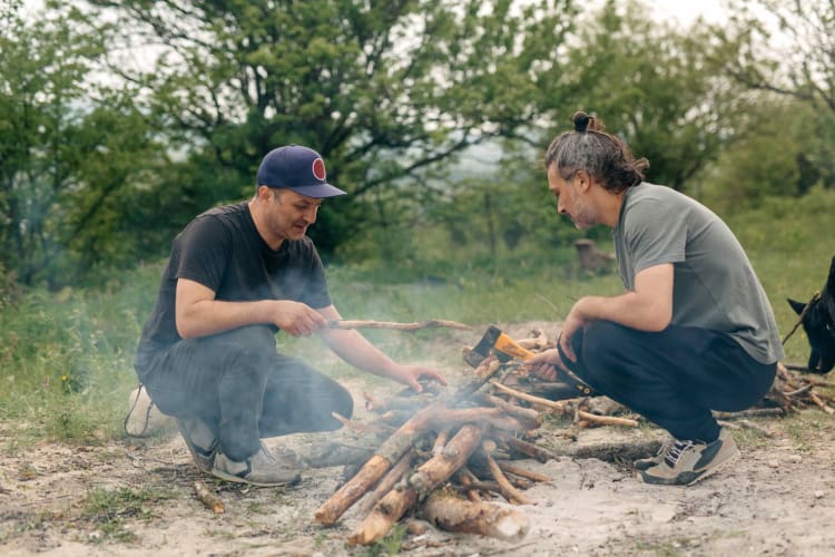 camping makes a great outdoor bachelor party idea for bonding