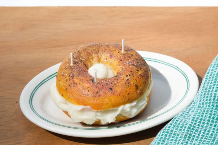 a bagel-shaped candle makes a fun and kooky Hanukkah gift