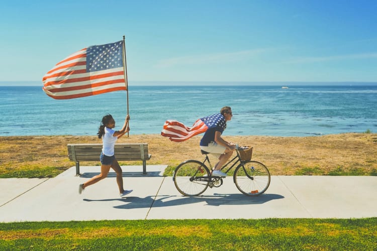 Decorating bikes is a fun 4th of July activity