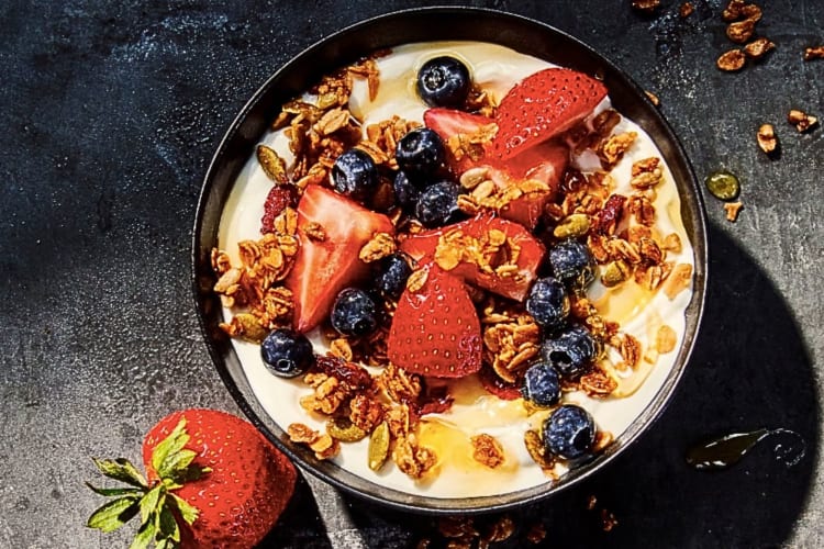 Greek yogurt with mixed berries Panera breakfast menu