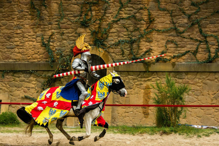 a great bachelor party idea is a day at a medieval-themed event
