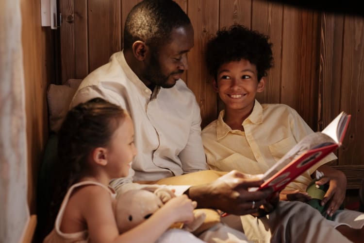 family bonding activities can be as simple as reading a book aloud as a family