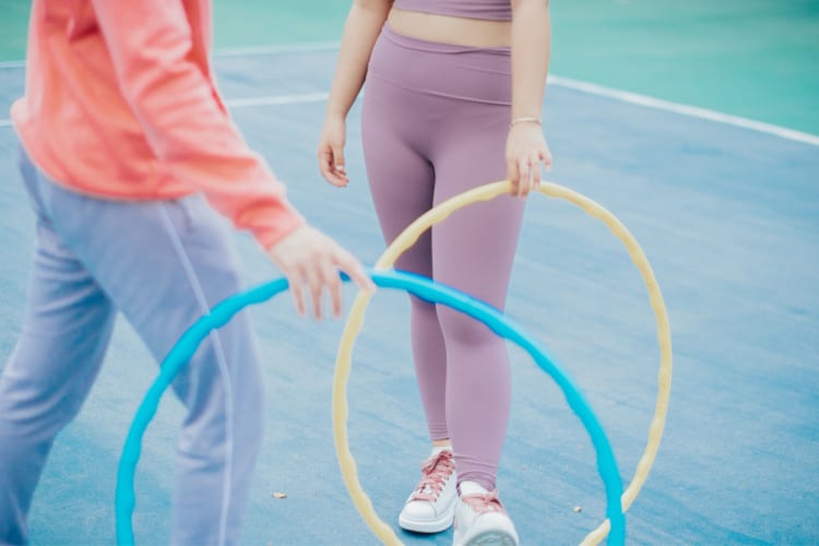 A hula hoop challenge will get your sports team thinking like a team
