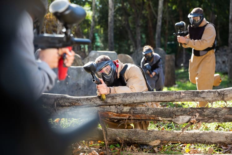 Paintballing is a great team bonding idea for sports teams