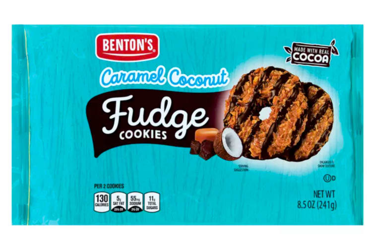 Benton's Caramel Coconut Fudge Cookies are a popular Aldi snack