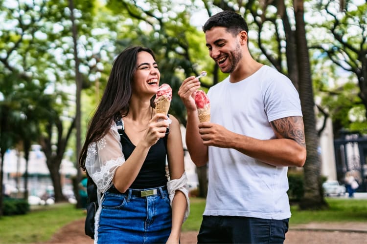 Getting ice cream is a cute Ann Arbor date idea