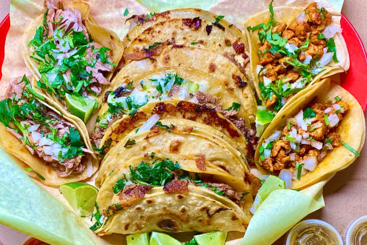 Different soft-shelled tacos from Antonio’s Kitchen