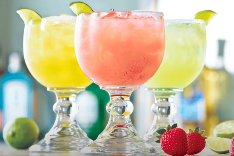 Three fruit cocktails from Applebee's