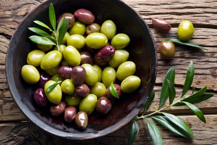 Olives are healthy and can help regulate appetite