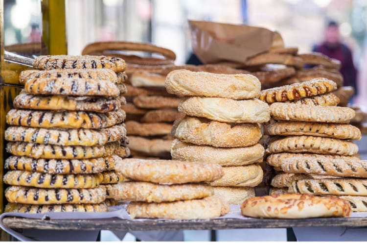 Koulouri is one of the savory foods of Athens, Greece