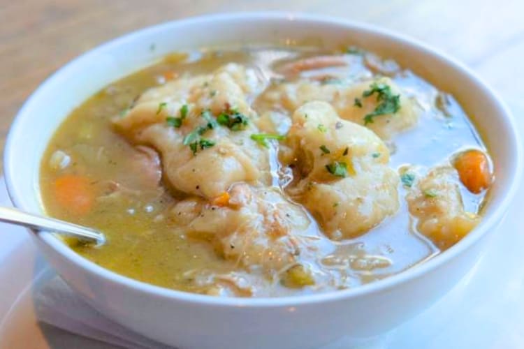 The chicken and dumplings at Atkins Park is a classic atlanta food