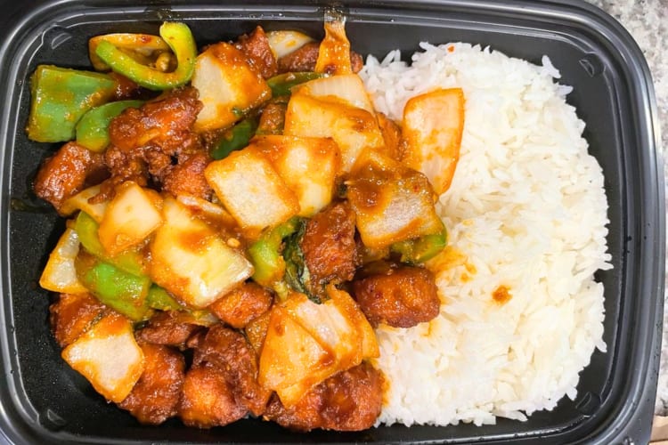 Get Thai Dynamite served with rice at this Indian restaurant in Austin.