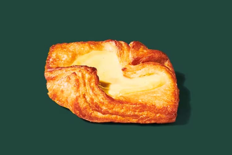 Vanilla Bean Custard Danish from the Starbucks breakfast menu.