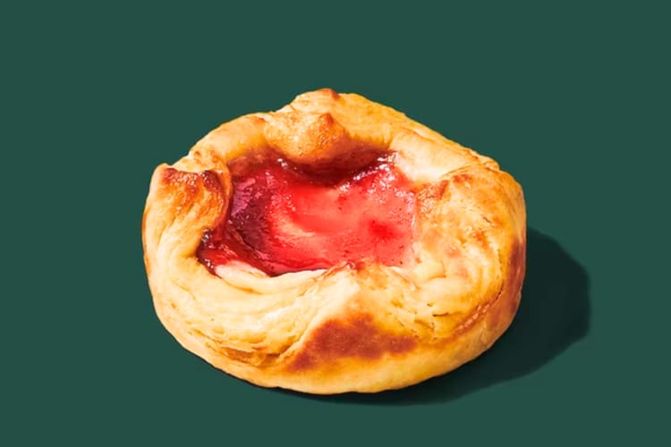 Sugar Plum Cheese Danish from the Starbucks breakfast menu. 