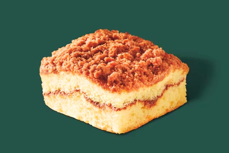 Cinnamon Coffee Cake from the Starbucks breakfast menu.
