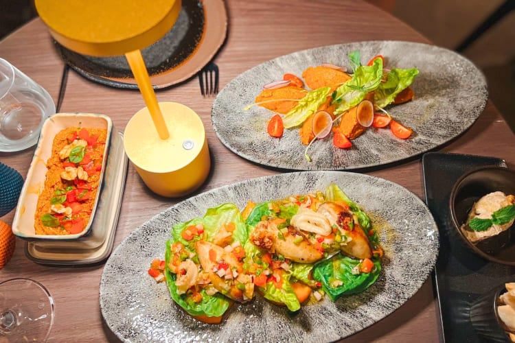 Try Middle Eastern cuisine at this romantic restaurant in London. 