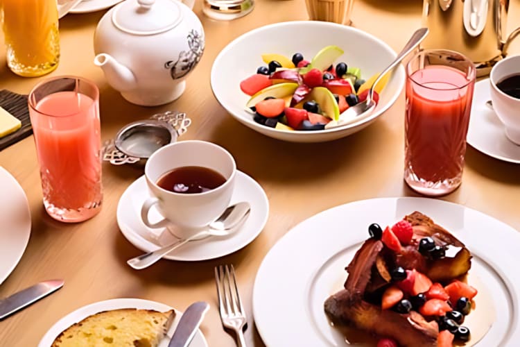 At this London dessert spot try a variety of sweet treats including pastries and small cakes. 