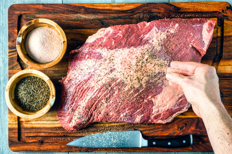 Before reaching the internal brisket temp you need to properly season your briskit