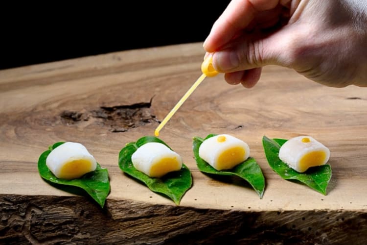 Hand made tapas is available at this Michelin star restaurant in Barcelona.