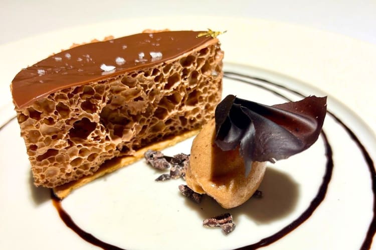  delicious dessert is offered at this Michelin star restaurant in Barcelona.